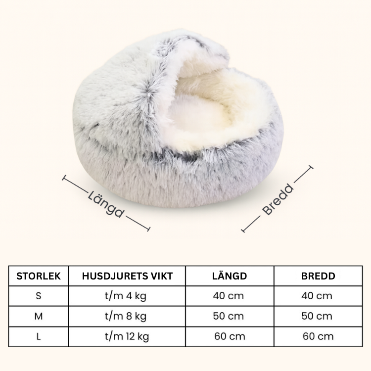 IconPaws® Lyxigt Lugnande Sovnäste – För Katter & Små Hundar