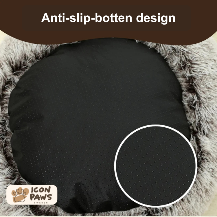 IconPaws® Lyxigt Lugnande Sovnäste – För Katter & Små Hundar